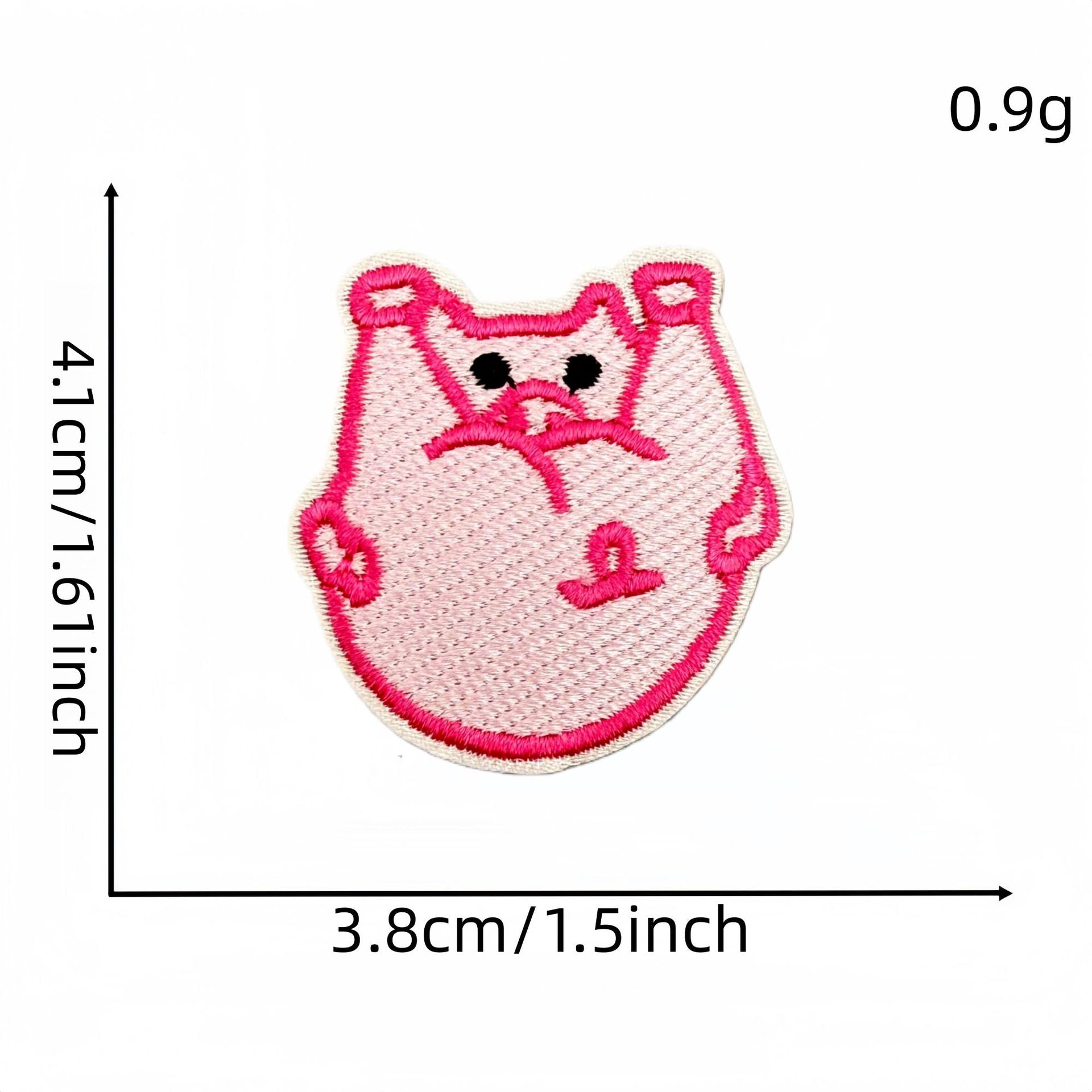 Wholesale Fashion Cartoon Pink Pig Iron On Embroidery Patch Polyester Fabric For Kids Clothing DIY