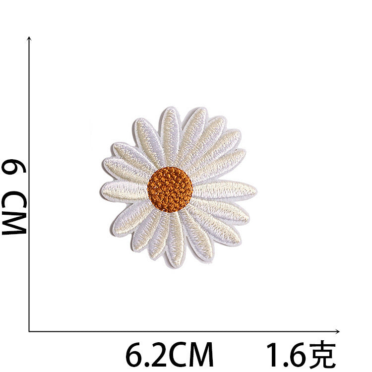 Wholesale Fresh Flower Embroidery Patch Decorative Iron On Sew On For Clothing Bags Craft Supply