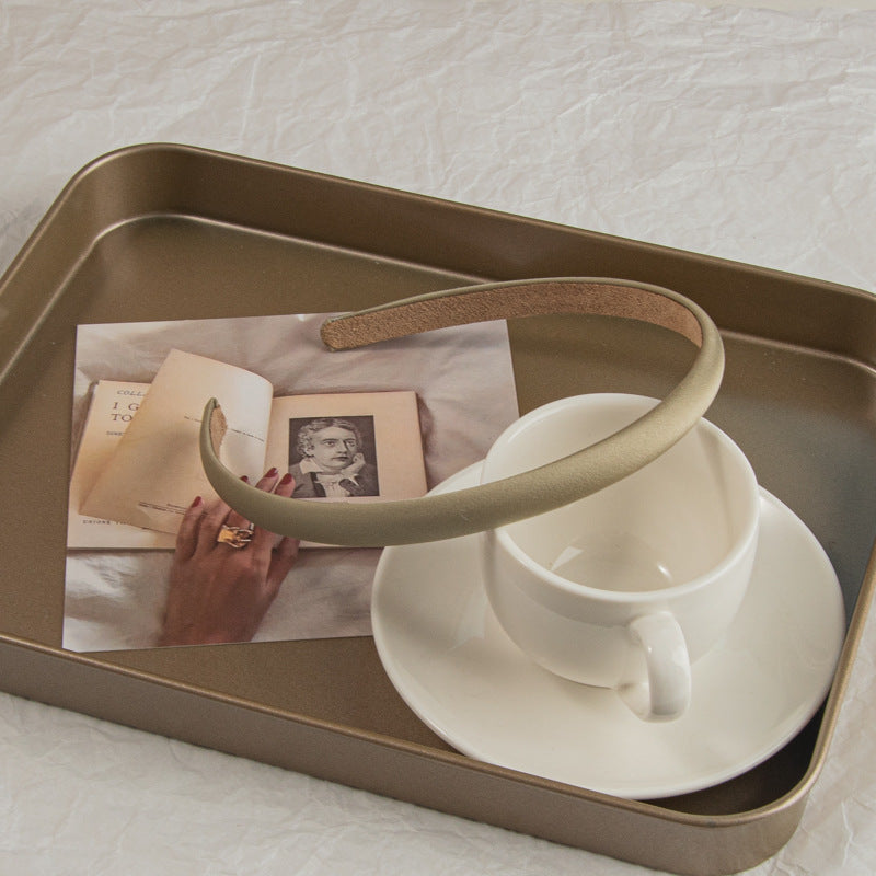 Wholesale Solid color retro satin thin headband sweet temperament hairpin