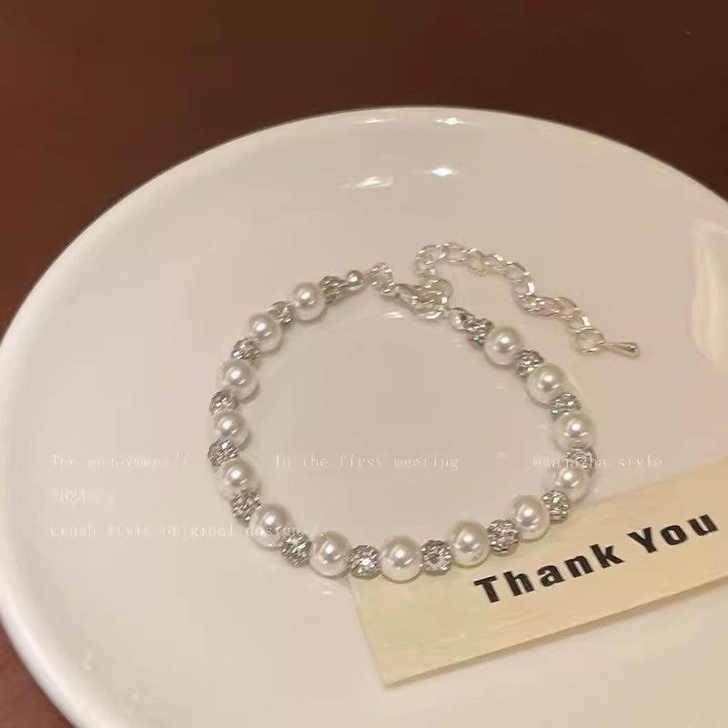 Wholesale Silver baroque pearl bracelet