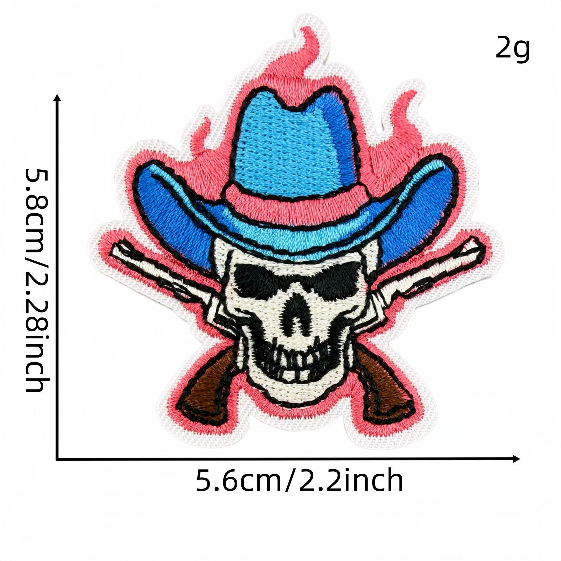 Wholesale Western Cowgirl Embroidered Patches 24 Piece Set Pink Blue Guitar Cow Skull Design DIY Craft Supply For Home Decor And Resale