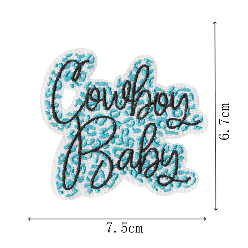 Wholesale Blue Letter Lightning Embroidery Patch