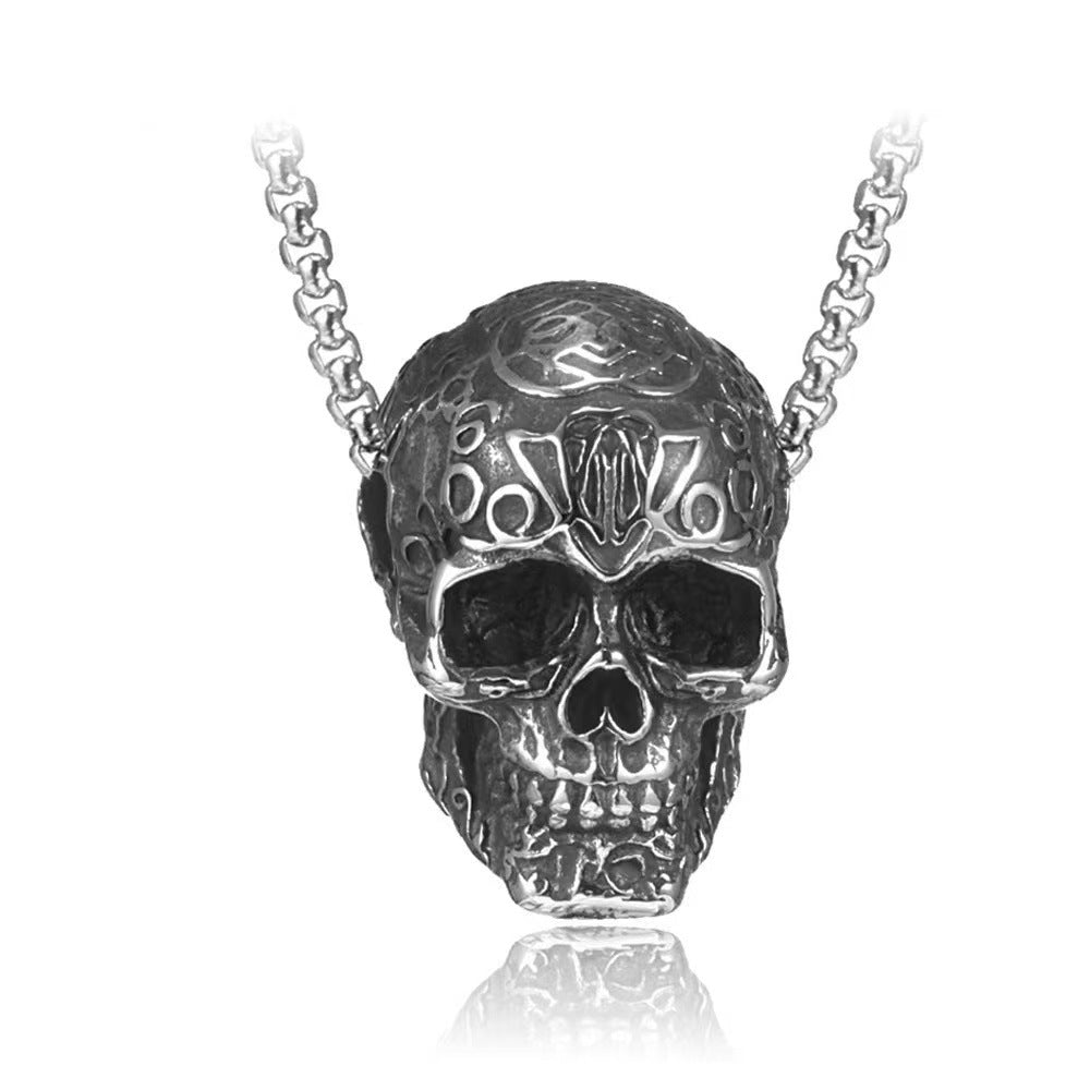 Wholesale Fashion  Hip-Hop Necklace for Men, Personalized Punk Style Steel Chain Pendan