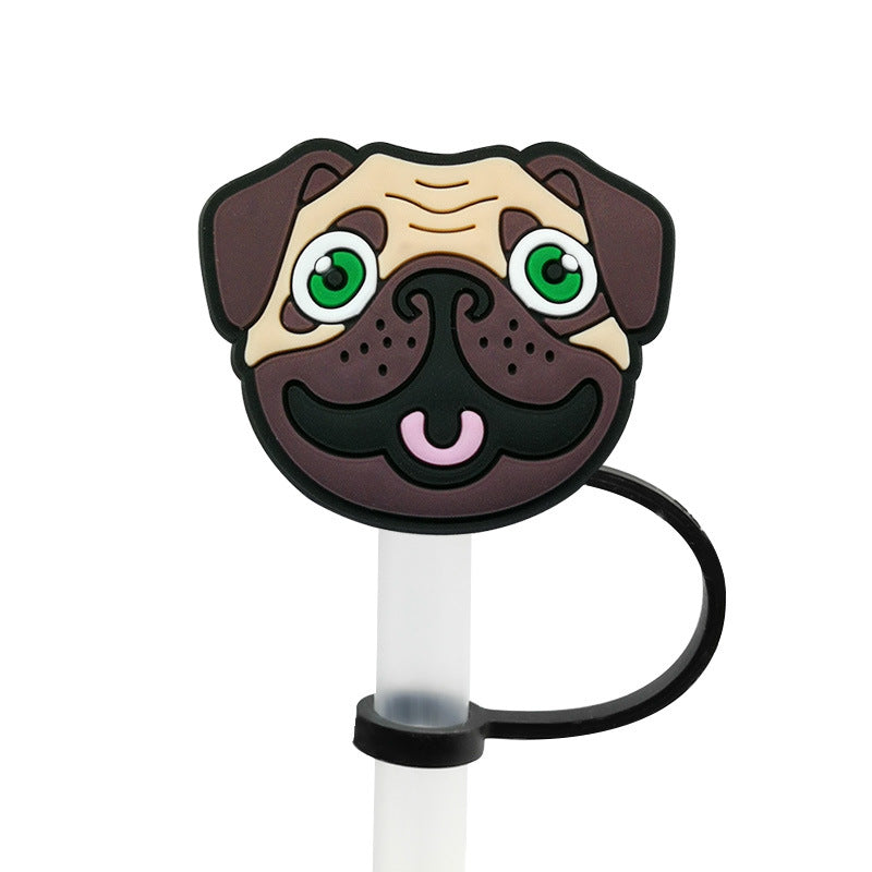 Wholesale 20PCS PVC Cute Animal Straw Tube Cap