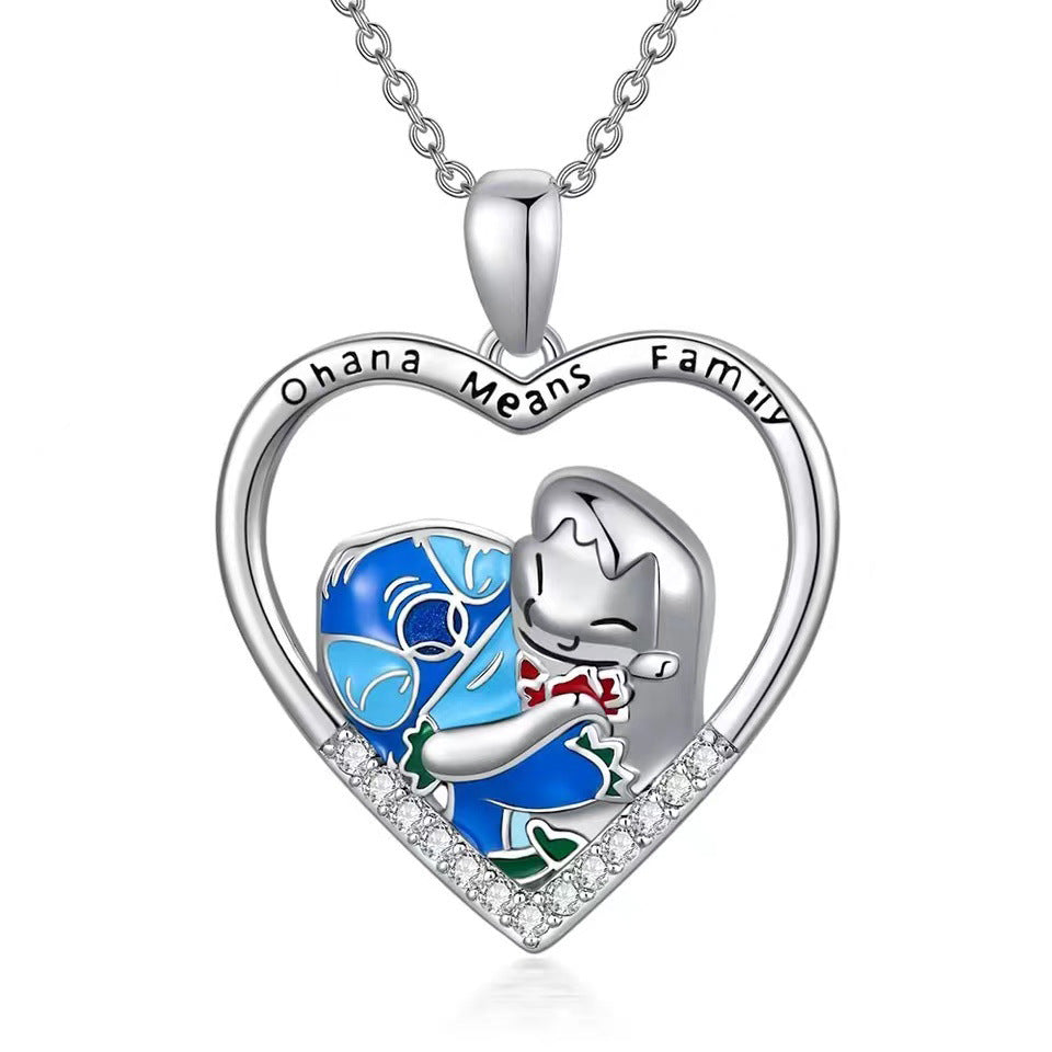 Wholesale Cartoon Cute Bear and Little Girl Friendship Necklace OLY Exclusive