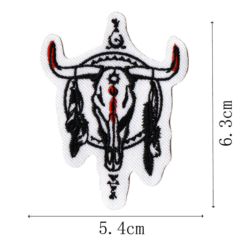 Wholesale Western Cowboy Embroidered Jacket Decoration, Steed Pistol Embroidered Badge, Embroidered Label Patch FS