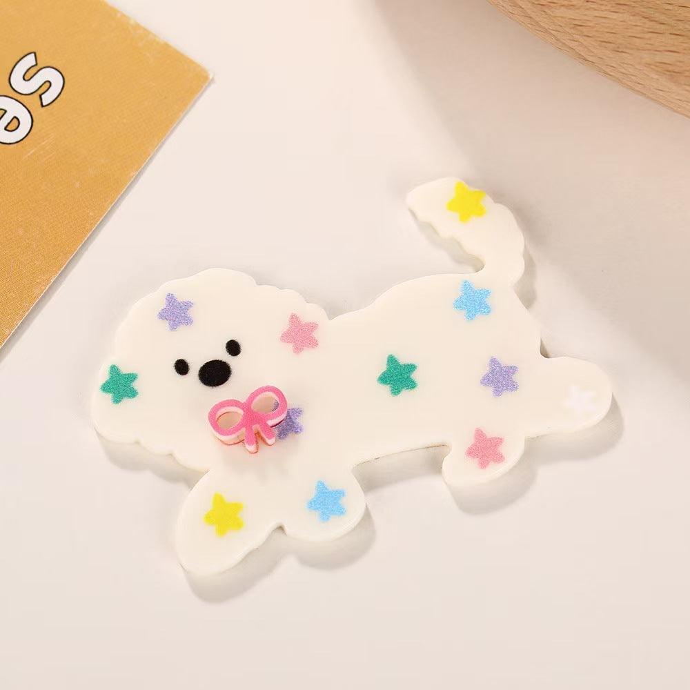 Wholesale 10pcs Cartoon cats and dogs Acrylic Flatback