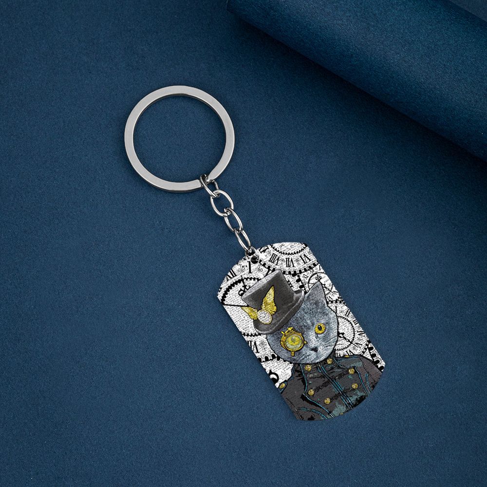 Wholesale Steampunk Retro Mechanical Gear Animal Stainless Steel Keychain