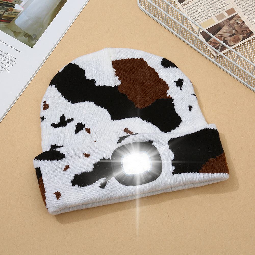 Wholesale Thickened Cow Light Outdoor Sports Knitted Hat
