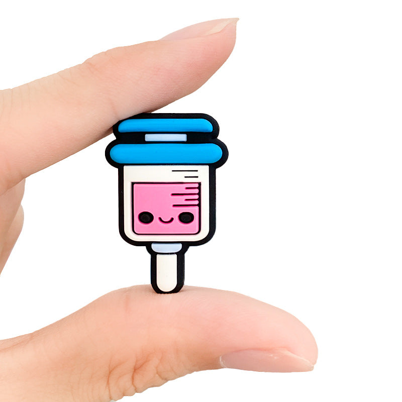 Wholesale 10pcs Cartoon Syringe Food Grade Silicone Beads