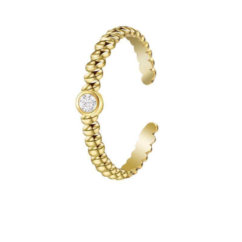 Wholesale French Style Titanium Steel Plated Non Ring