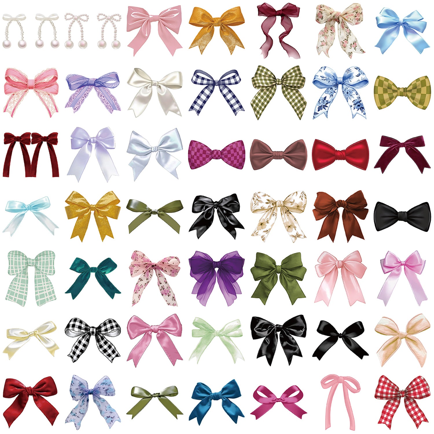Wholesale 50pcs Color Realistic Bow Graffiti Waterproof Stickers