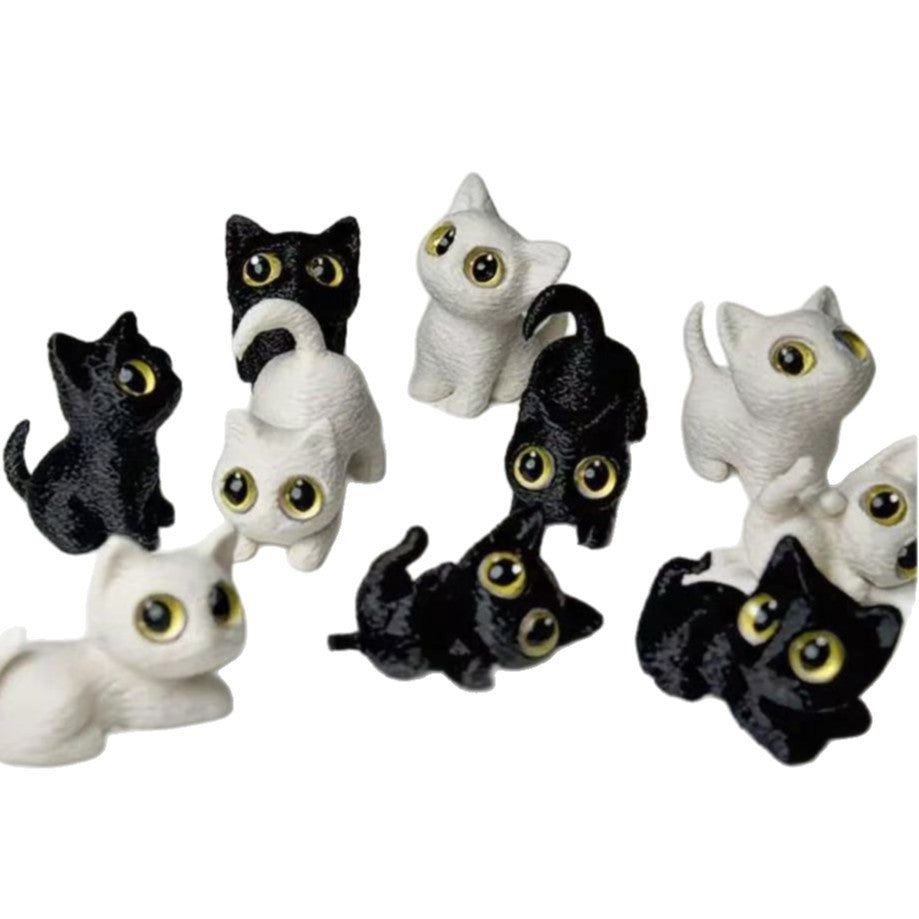 Wholesale Big-eyed cute cat 3D printed toy ornaments