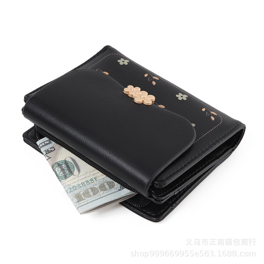 Wholesale PU Software and Hardware Flower Buckle Wallet