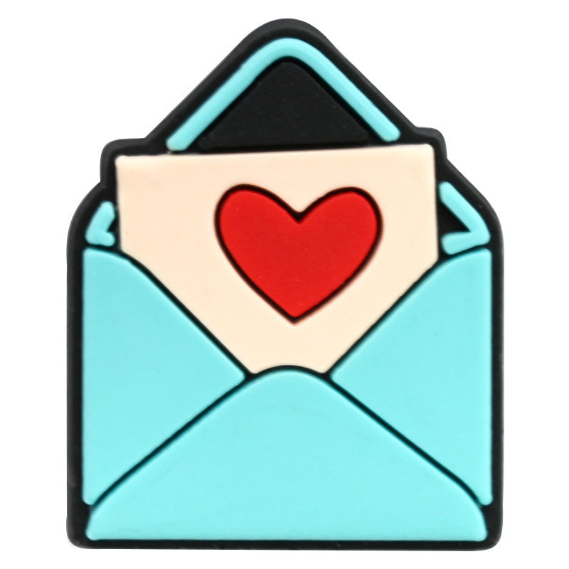 Wholesale Random 100pcs Valentine' s Day Series Blue Cartoon Croc Charms