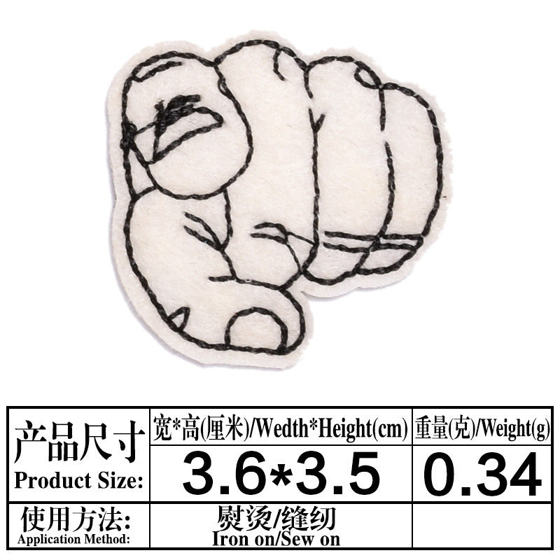 Wholesale Stylish Cartoon Embroidered Patches Floral Banana Letter Designs For Coats Decorative Craft Supply Gift