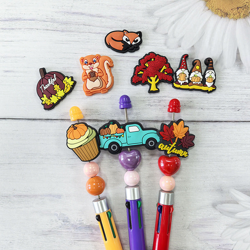 Wholesale 100pcs Diy Thanksgiving Autumn Series PVC Soft Beads