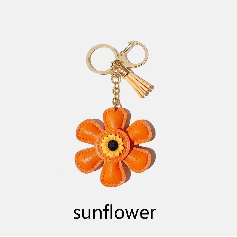 Wholesale Sunflower Cute Cartoon Keychain Personality Bag Pendant Key Chain Hanging