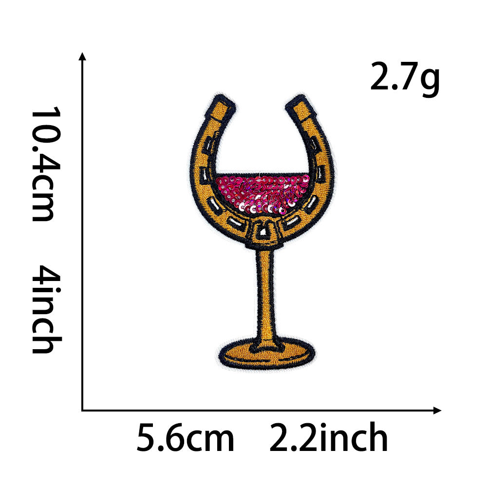 Wholesale Iron On DIY Embroidery Patches Flamingo Ice Cream Octopus Trophy Bow For Clothing Fashion Accessory