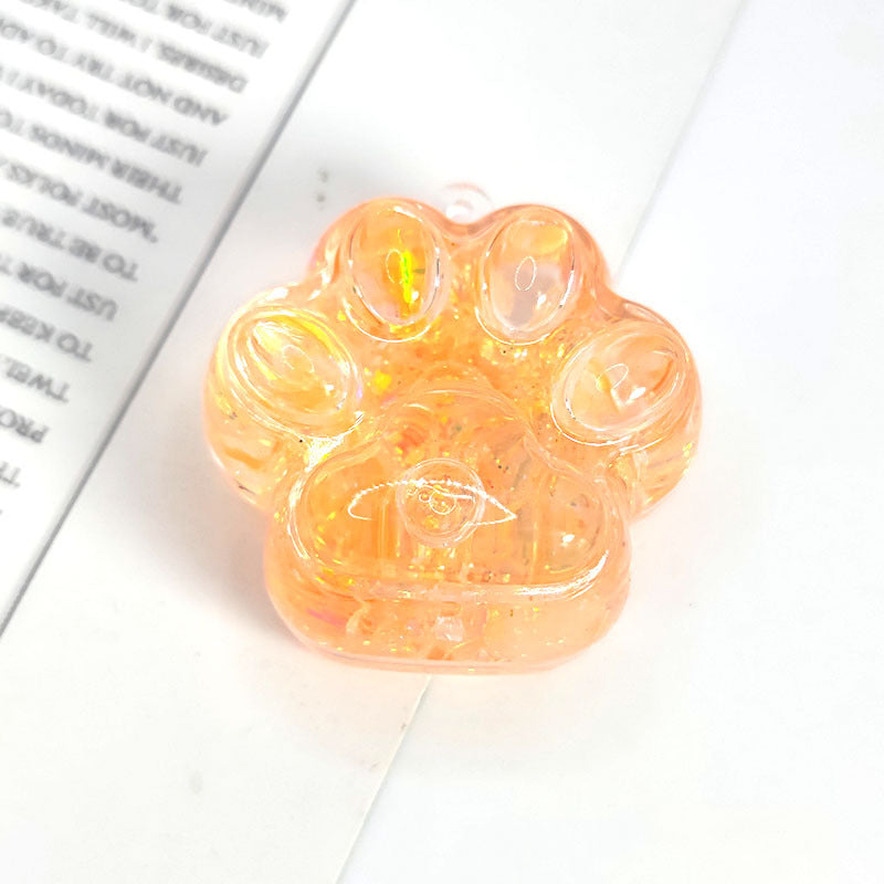 Wholesale Acrylic Cat Claw Quicksand Bottle Keychain