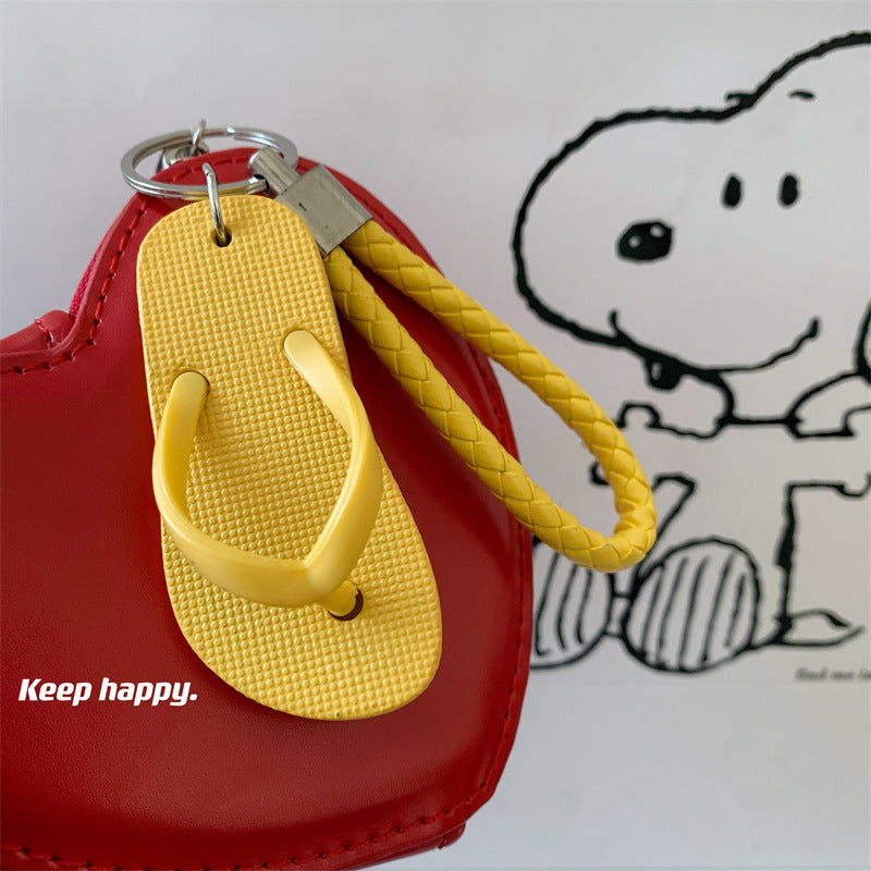 Wholesale Creative Cartoon Creative Mini Flip Flops Keychain