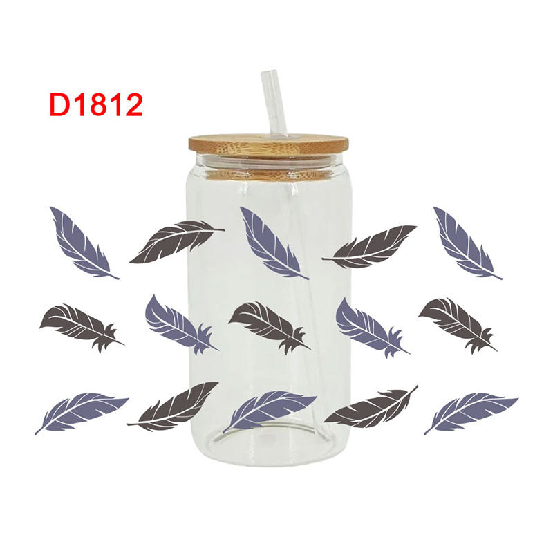 Wholesale Cartoon printing heat transfer Cup sticking crystal logo pattern 16OZ UV DTF WRAPS