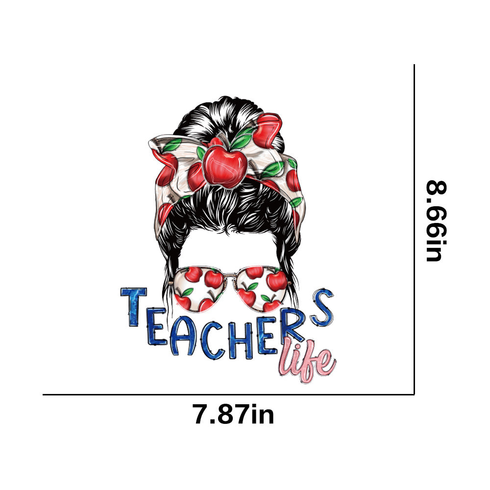 Wholesale Teacher's Day Pencil Rainbow UV DTF Ready to Press Transfers Wraps