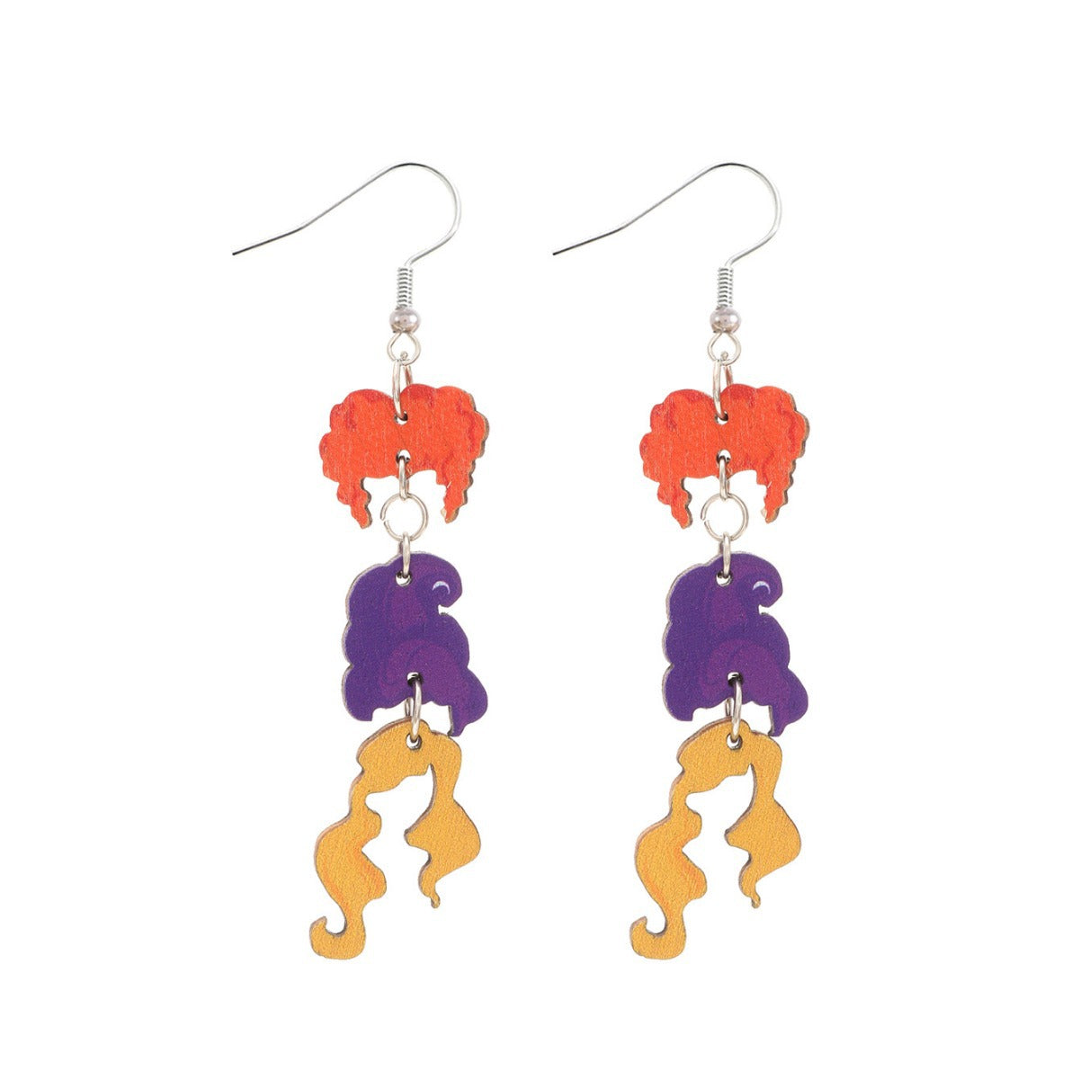 Wholesale Fashion Cat Letter Wood Earrings