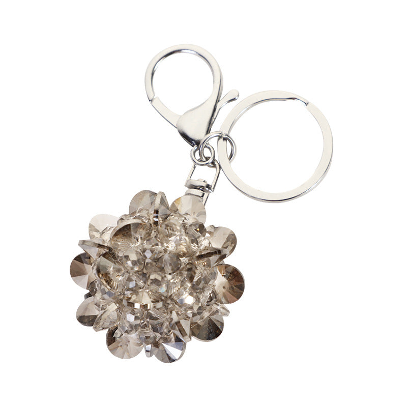Wholesale Metal Snowflake Rhinestone Keychain