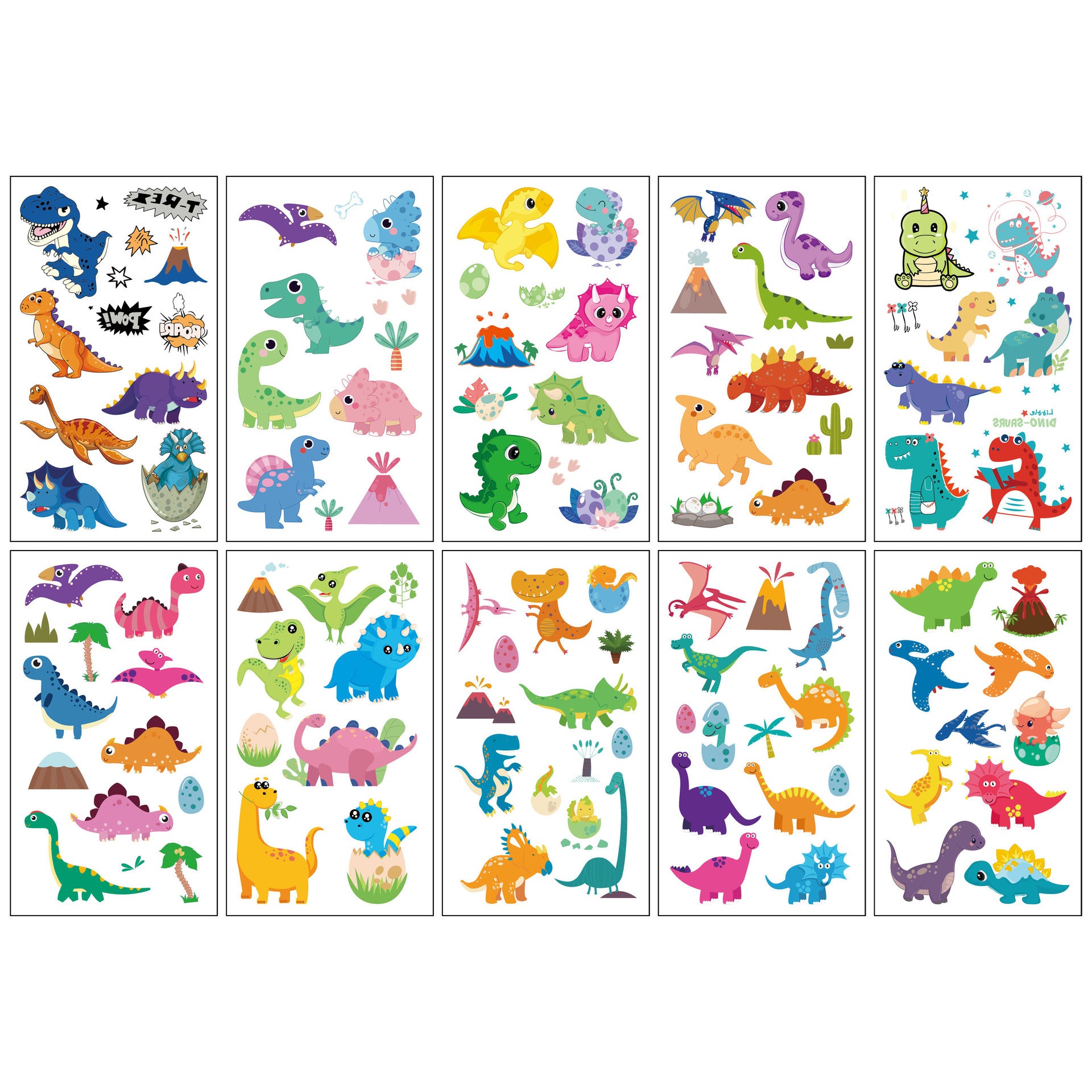 Wholesale 10pcs/sheet Children's cartoon little monster cute tattoo sticker