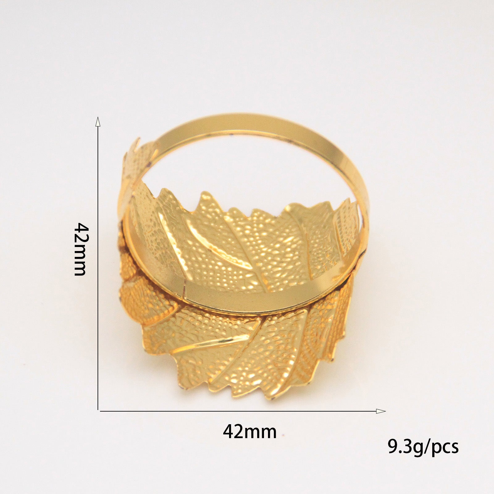 Wholesale Leaf Metal Electroplating Napkin Ring