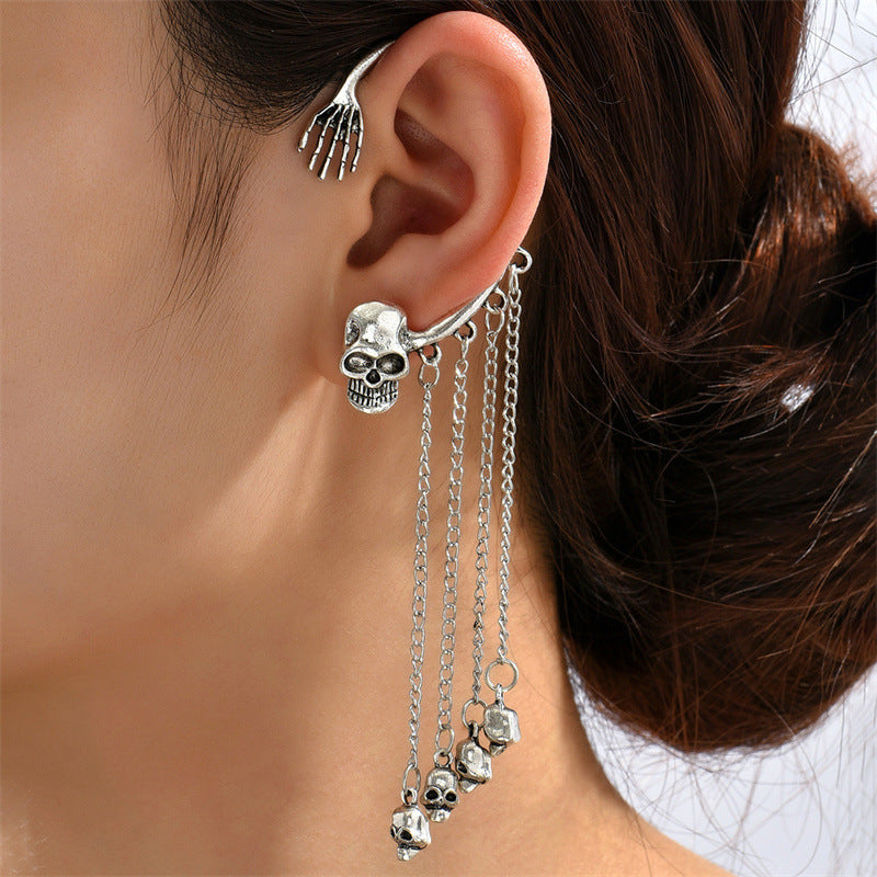Wholesale Halloween Spider Mermaid Skull Earrings