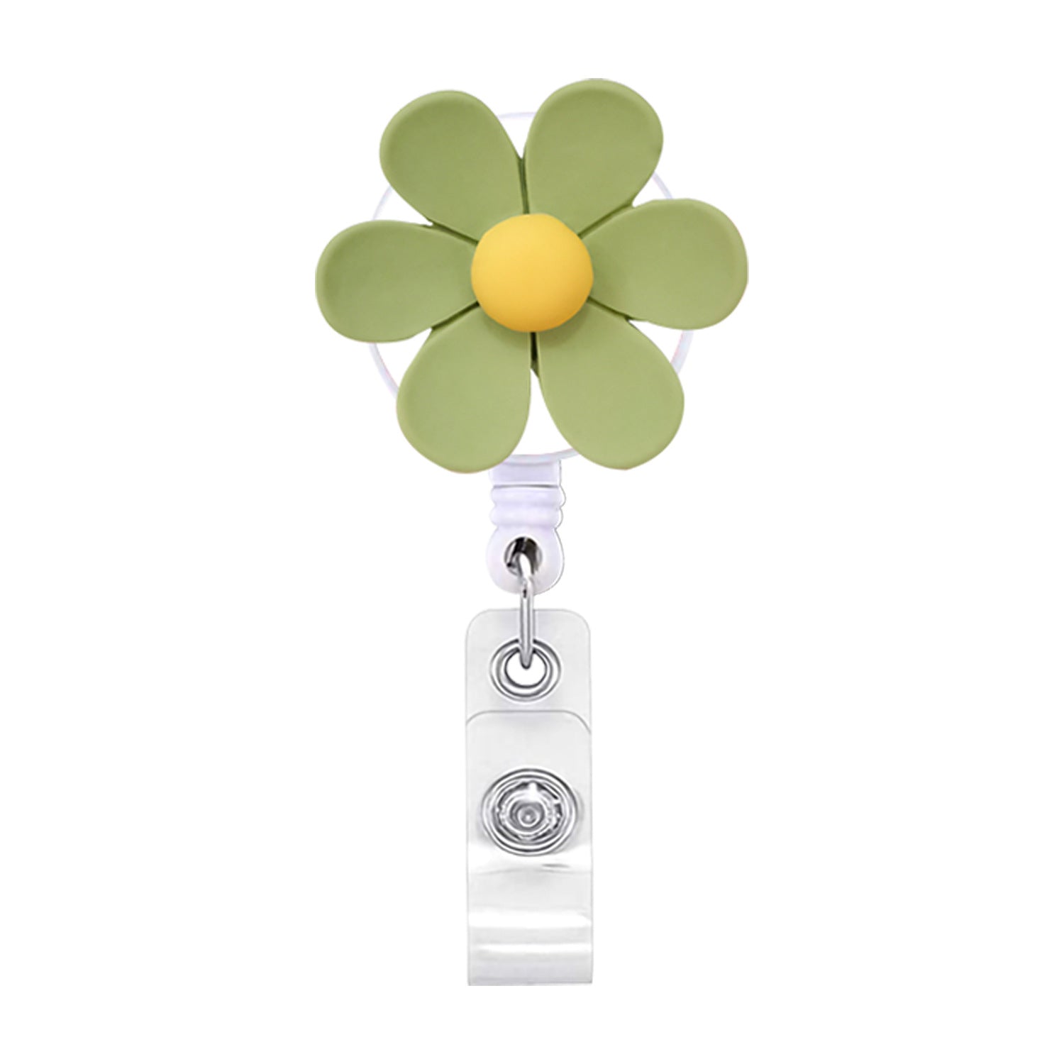 Wholesale Badge Reels Resin Flower Retractable Keychain