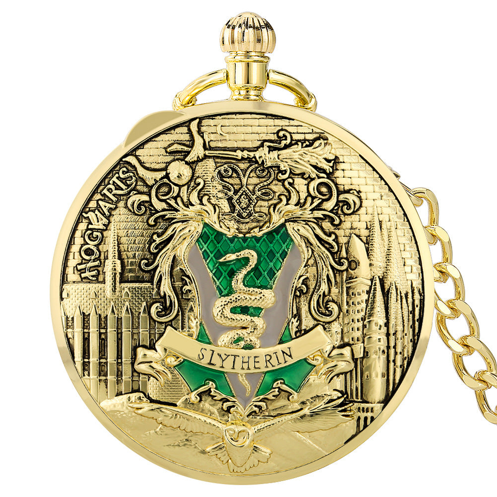 Wholesale Vintage Creative Broom Castle Music Octave Box Pocket Watch OLY Exclusive