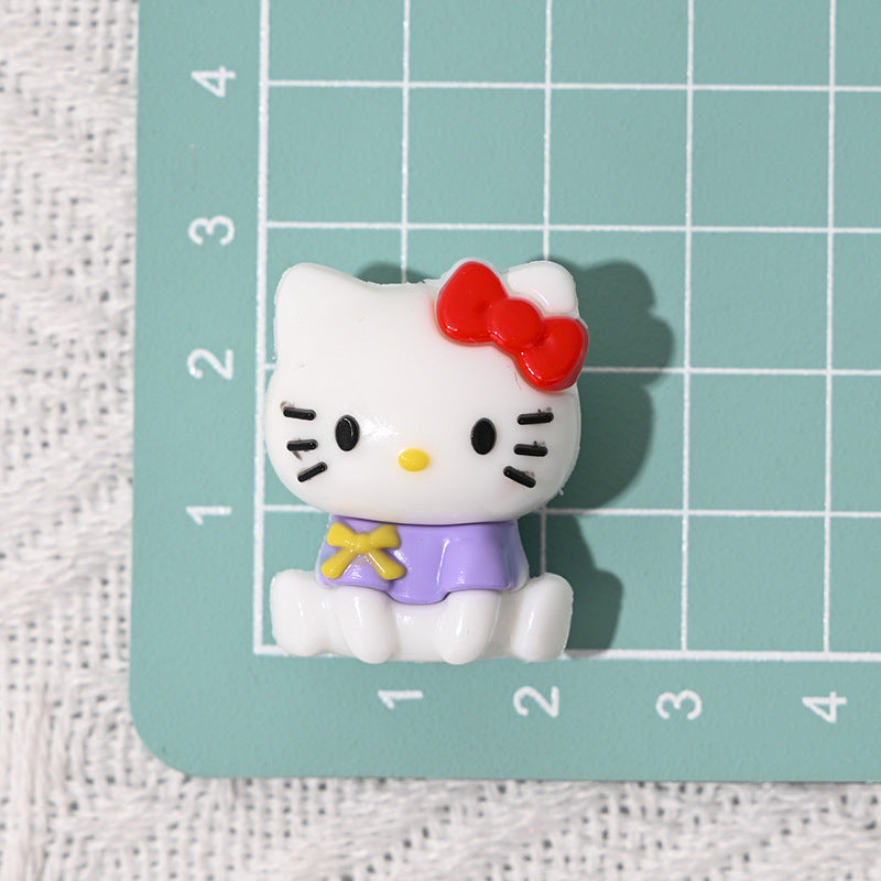 Wholesale 5pcs/pack Cartoon Rubber Beads Bow with Hole Loose Beads	OLY Exclusive