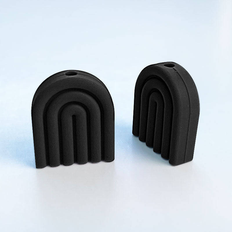 Wholesale Creative DIY Perforated Rainbow Silicone Mother and Baby Teether Accessories Beads