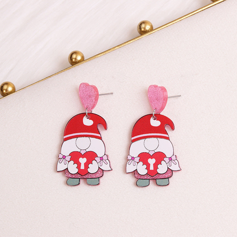 Wholesale Valentine's Day Love Envelope Car Dwarf Acrylic Earrings