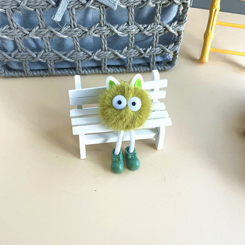 Wholesale Cute Cartoon Plush Doll Small Briquette Keychain