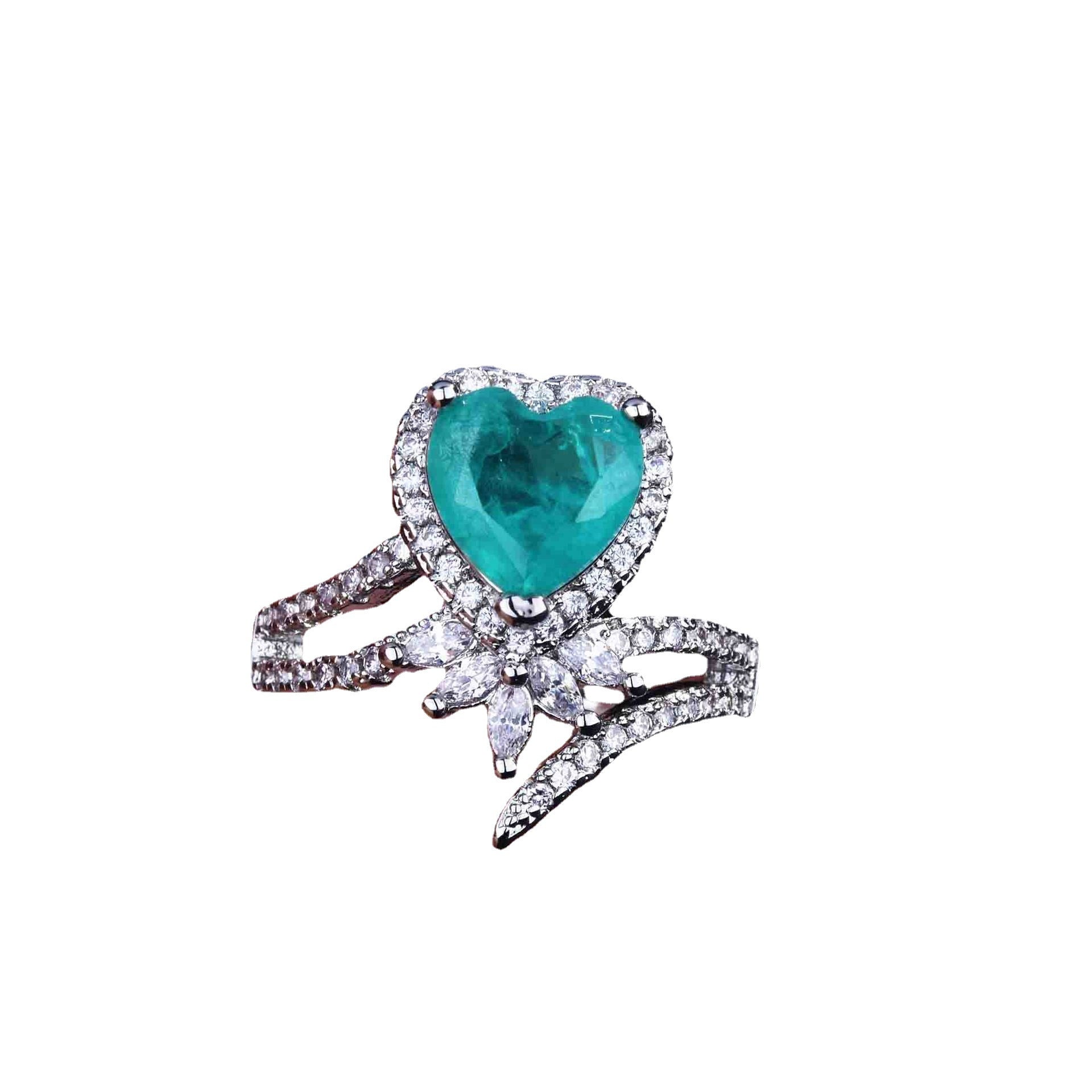 Anillo abierto de pera de diamante de alto carbono de cobre micro de cobre al por mayor