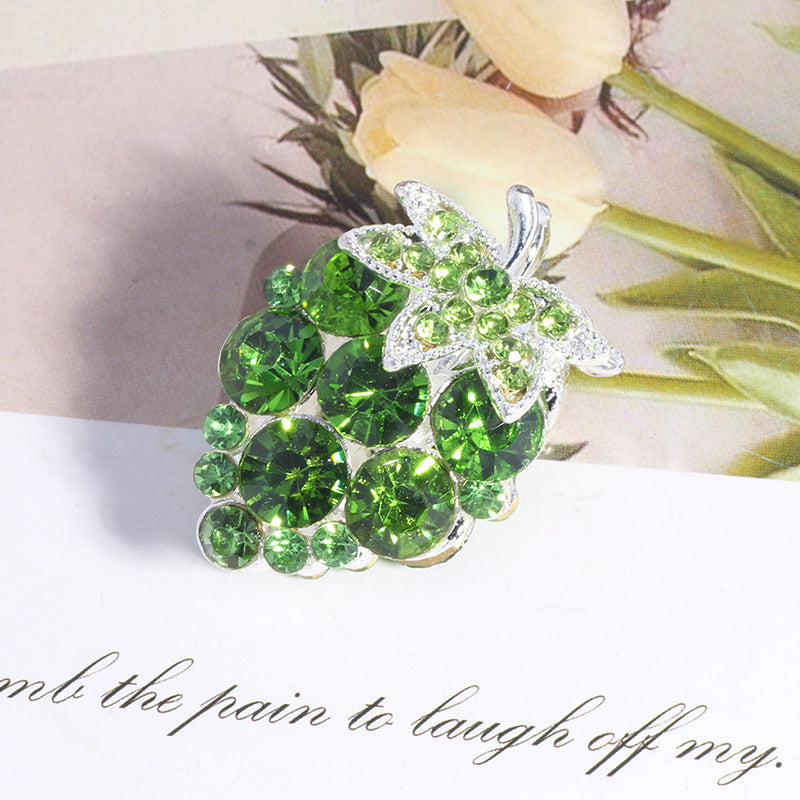 Wholesale Colorful grape full diamond can wear straight hole loose beads DIY mobile phone key chain