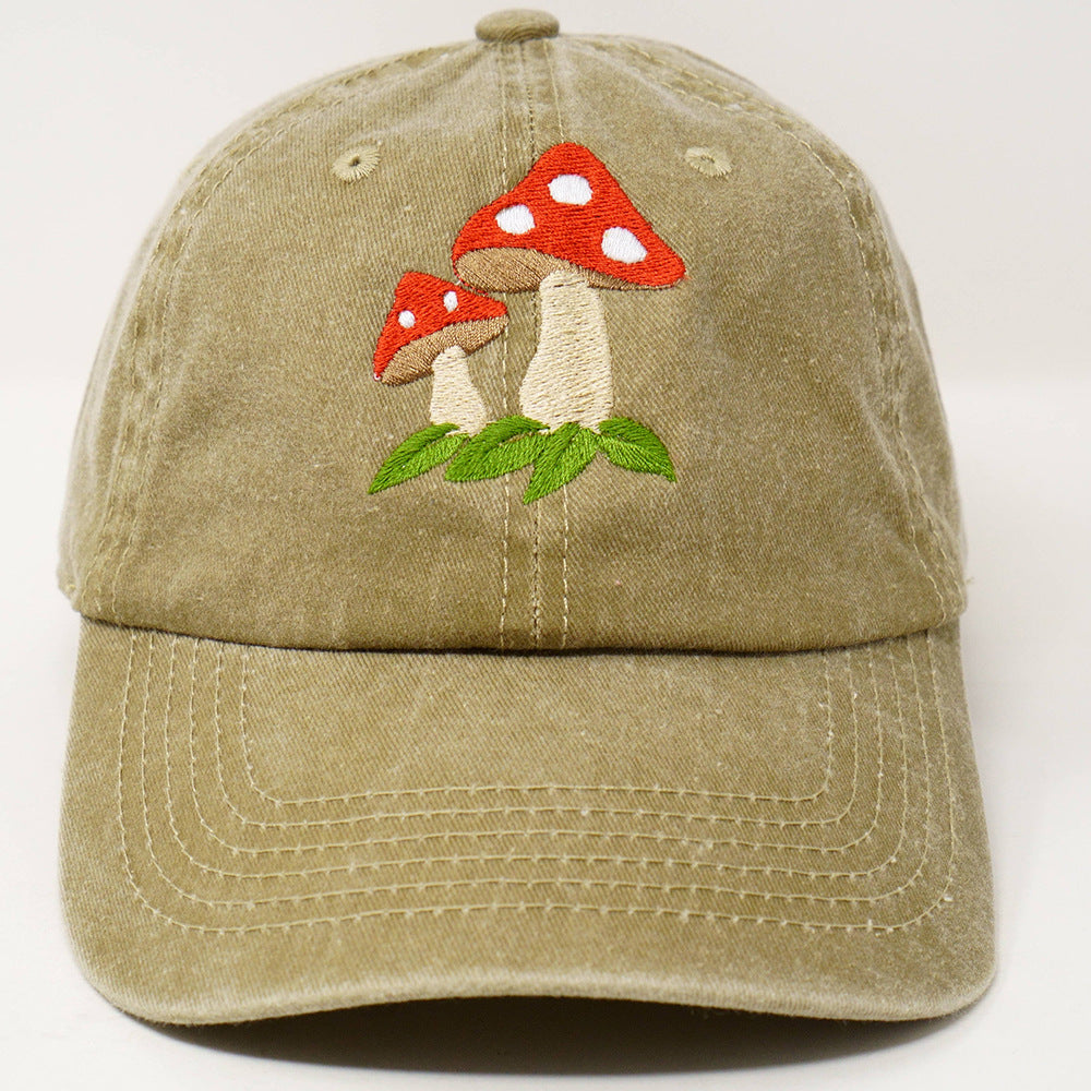 Wholesale Washed Cotton Mushroom Baseball Caps