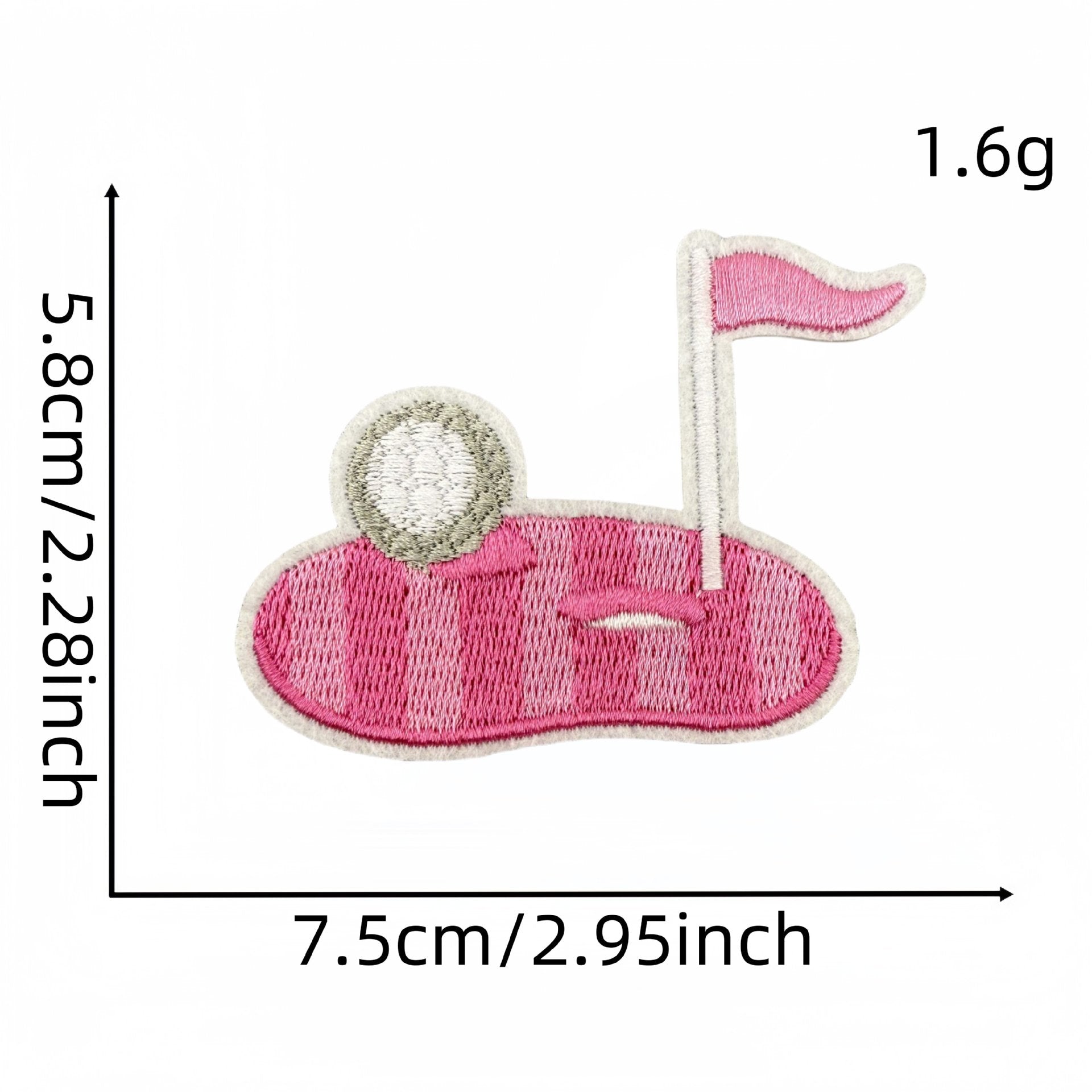 Wholesale Cartoon Sports Golf Pink Series Embroidery DIY Patches