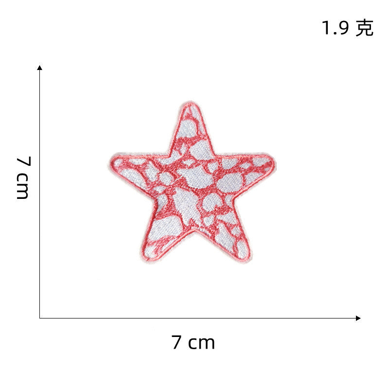 Wholesale Pink Heart Butterfly Embroidered Patch