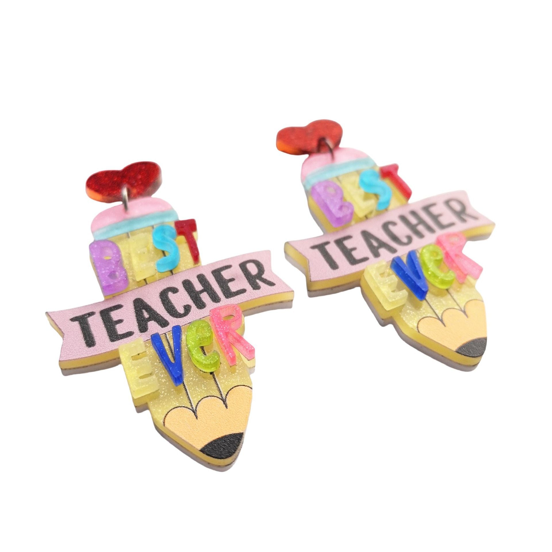 Wholesale Acrylic Teacher' s Day Graduation Season Back to School Season Letter Earrings