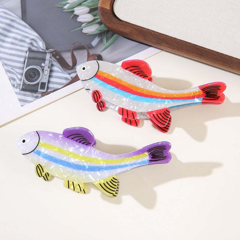 Wholesale Trendy Koi Fish Hair Clip PVC Gripper Claw Dopamine Ocean Series Animal Hair Accessory Everyday Styling Gift Boutique Resale