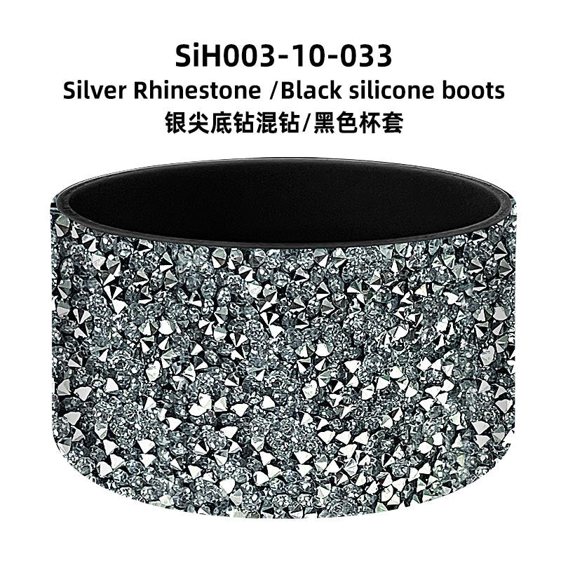 Wholesale New Diamond Silicone Ice Fighter Cup Sports Water Bottle Space Cup Cup Bottom Cover