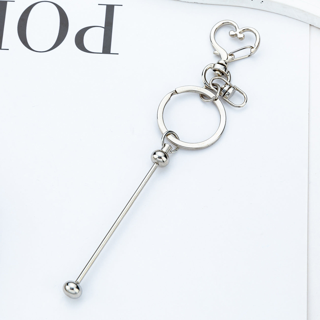 Wholesale DIY Beaded Heart Keychain Pendant Event Commemorative Small Gift Keychain Creative Luggage Pendant Keychain