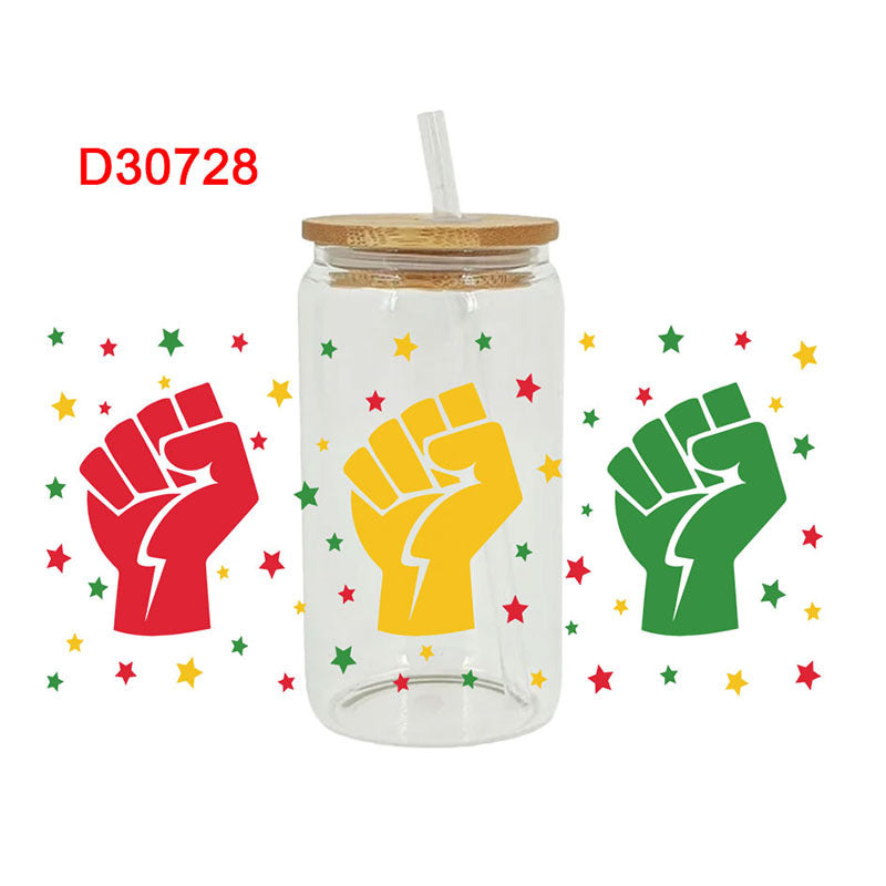 Wholesale Black History 16oz Cup UV DTF Wraps