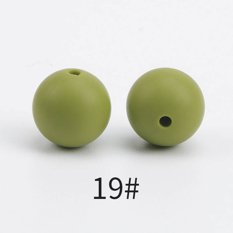 Wholesale 100PCS Round Colorful Silicone Beads