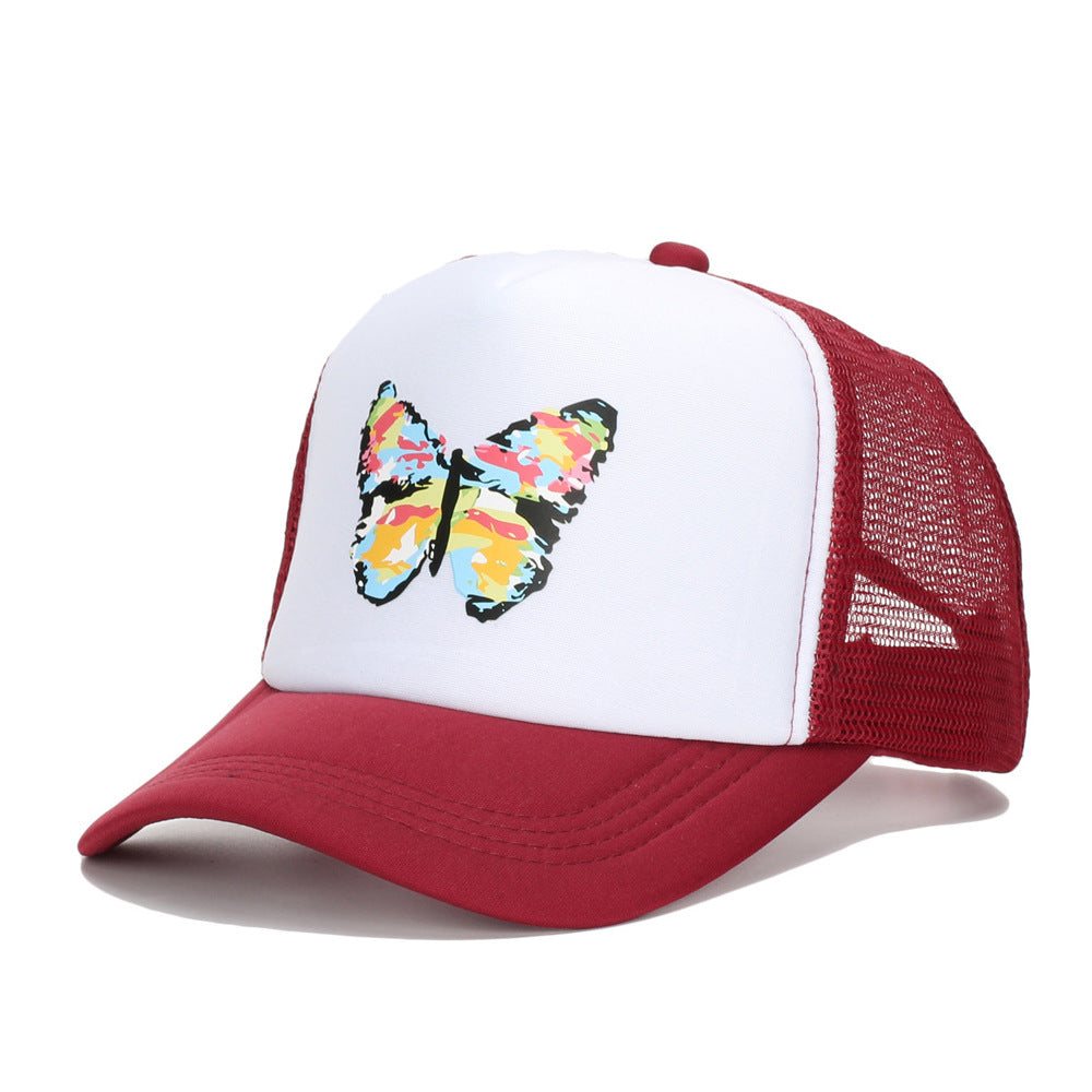 Cape de béisbol de mariposa de malla de poliéster de algodón al por mayor de algodón